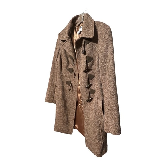 Gap Factory Wool Tweed Duffle Coat W/Toggle Fasteners Vintage Inspired Timeless - Picture 5 of 14